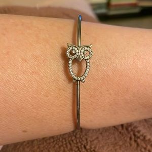 Diamond owl bracelet